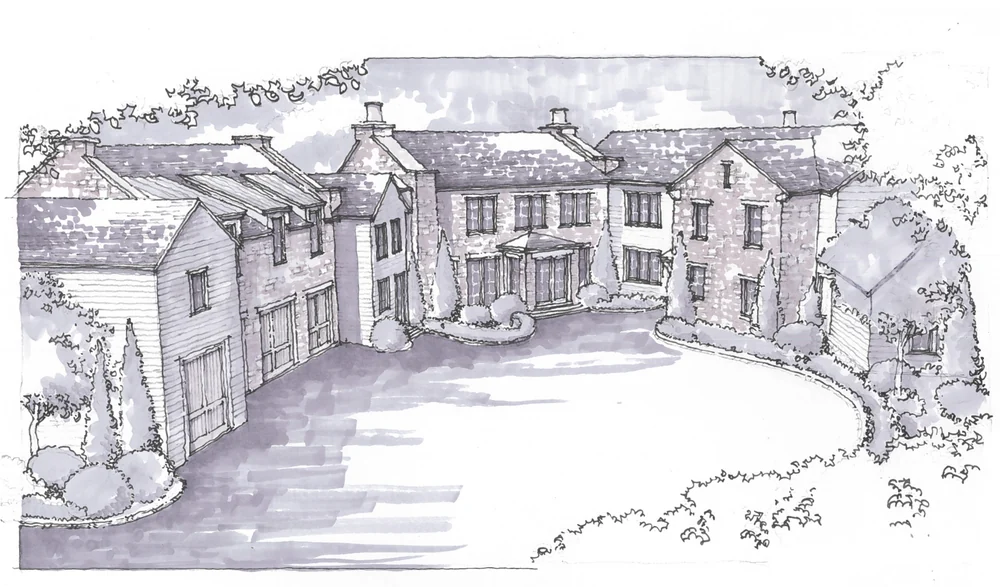 Front view perspective, Harrison Design