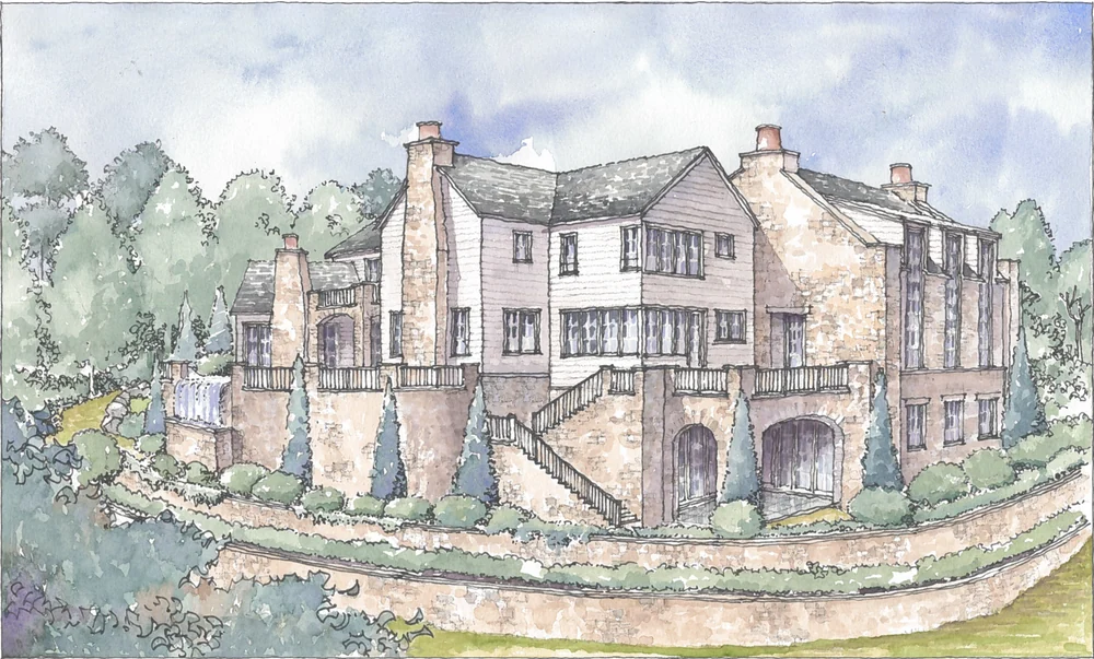 Rear view perspective, Harrison Design