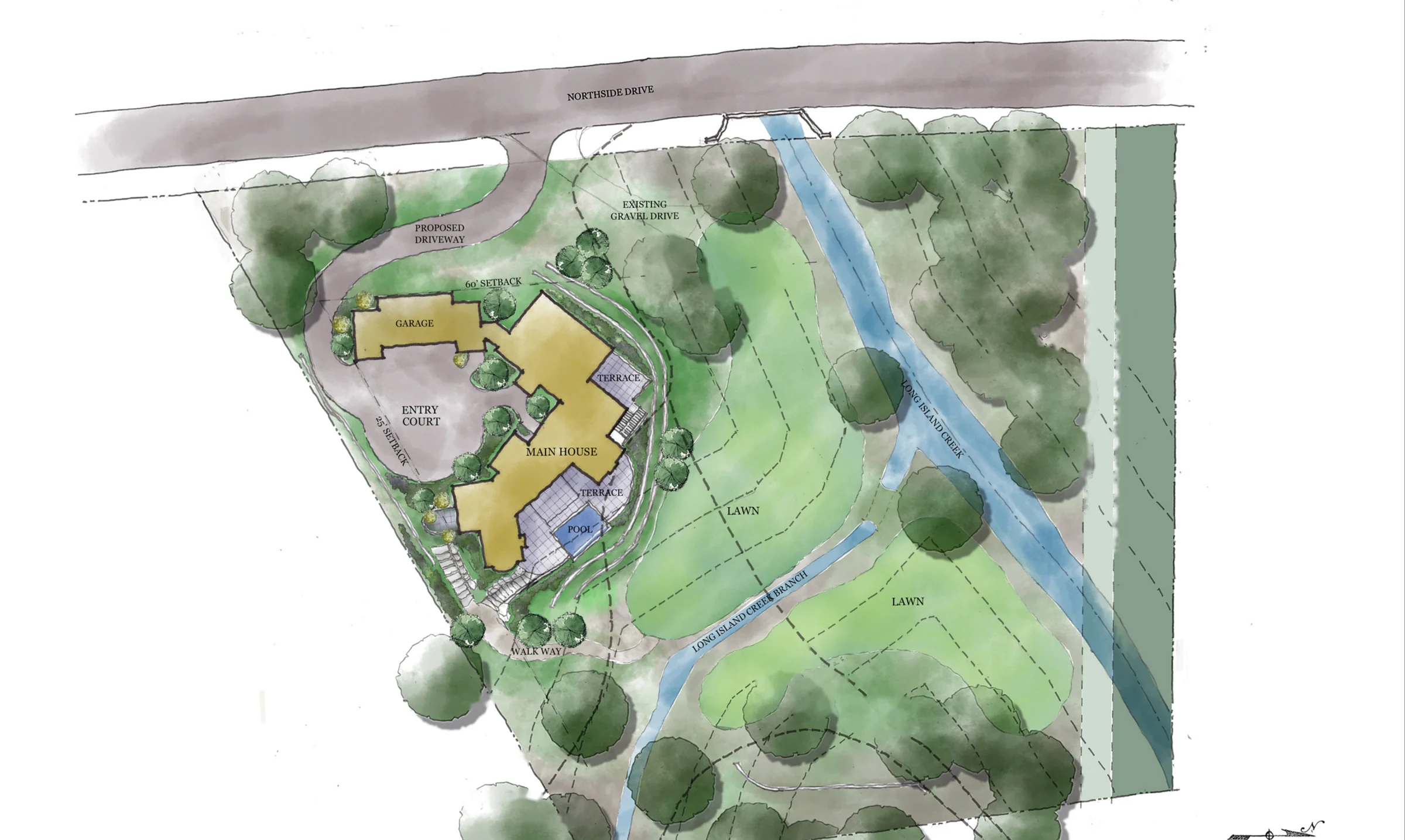 Site plan, Harrison Design concept